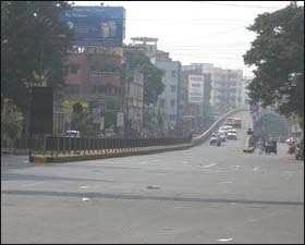 Vacant Road in Kolkata