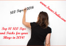 Top 10 SEO Tips and Tricks for your Blogs in 2014!