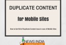 How to Get Rid of Duplicate Content Issue in case of Mobile Sites?